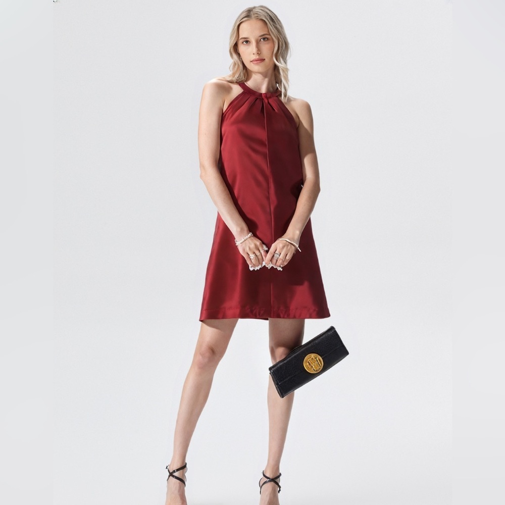 Vince Camuto Red Sleeveless Crepe Dress Size 6
